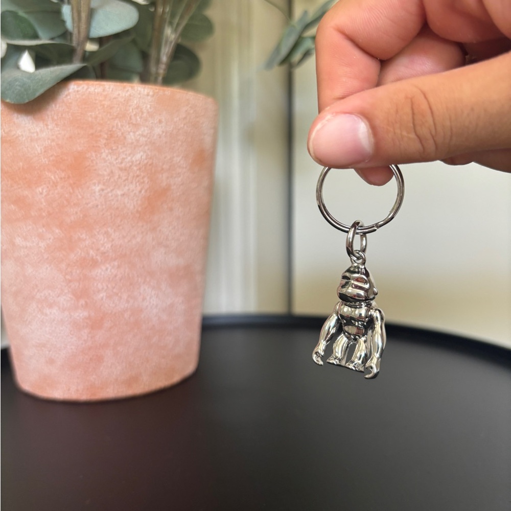 Kipling Silver Monkey Keychain